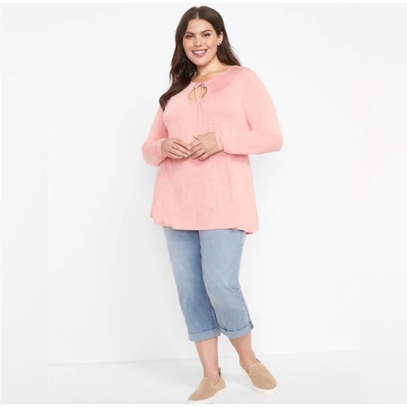 Lane Bryant Boyfriend Jeans, Capris, Rolled Cuff, 18" to 21" Distressed, Size 20 - Picture 11 of 11